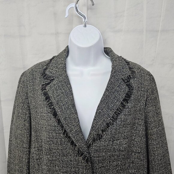 Norton McNaughton Blazer Black Gray Tweed Dark Coqette 10 - Picture 2 of 12